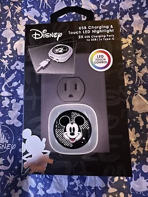 Disney Mickey  USB Charging & Touch LED Nightlight 2x USB Charging Ports 1 X USB • $29.99