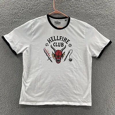 $18.99 • Buy Stranger Things T Shirt Mens 2XL Hellfire Club Ringer Graphic TV Netflix Cosplay