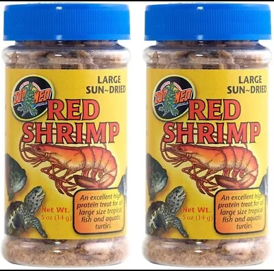 2-Pk ® Pet Food Dried Red Shrimp For Aquatic Turtle Tropical FishSuper .5 Oz • $14.29
