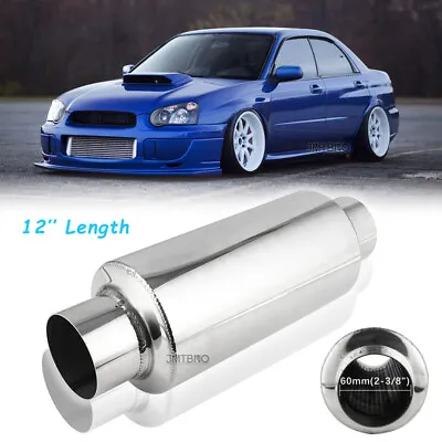 2.5  In/Outlet Exhaust Muffler Resonator Deep Tone Stainless For Subaru WRX STI • $55.09