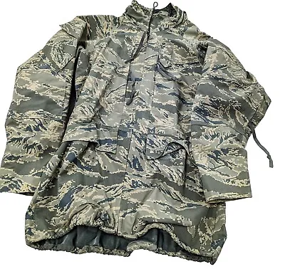 US Military Camo Field Jacket All Purpose Environmental Parka Mens M Gortex Seam • $107.86