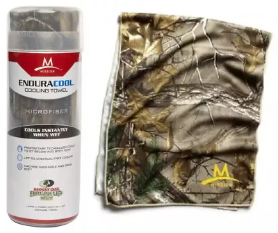 MISSION ENDURACOOL Cooling Towel Large Microfiber -12 X33  Mossy Oak Color NIB • $9.77