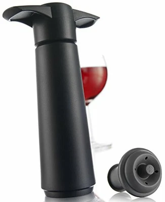 $31.35 • Buy Vacu Vin Black Pump With Wine Saver Stoppers - Keeps Wine Fresh Up To 10 Days...
