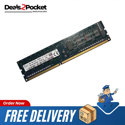 4GB DDR3 1600MHz Desktop PC RAM Hynix - PC3L-12800U Memory 240pin 1Rx8 DIMM • £5.49