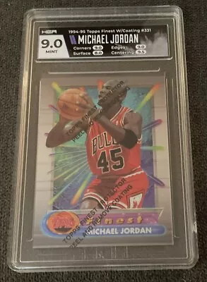 1994-95 Topps Finest #331 Michael Jordan  W/ Coating HGA 9 • $169