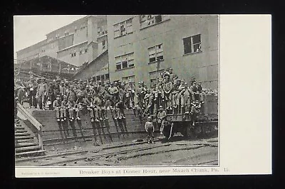 1900s Breaker Boys At Dinner Hour Anthracite Mine Mining Railroad Mauch Chunk PA • $21.33