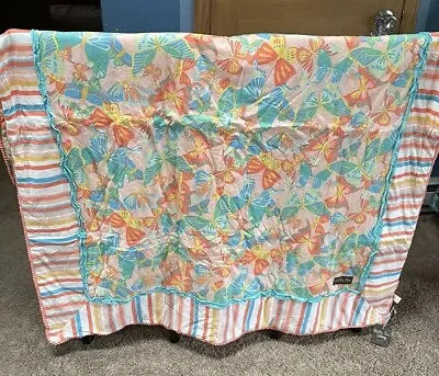 NEW Matilda Jane You Give Me Butterflies Reversible Blanket Comforter NWT 56x48 • $25