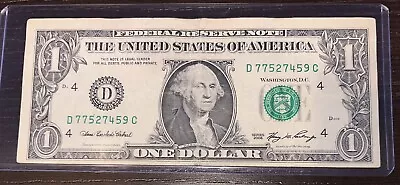 $1 One Dollar Bill Error🍀Misaligned 🍀Misprint🍀Miscut🍀 Offset🍀2006 Series🍀 • $5.99