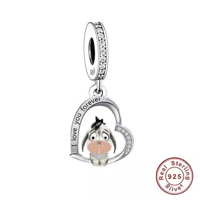 Eeyore Charm 925 Silver Charm European Style Bracelet  Necklace Charm 925 Cha • £17.99