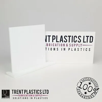 White Acrylic Perspex Sheet Colour Cut To Size Panel Plastic Matt Satin Gloss • £5.95