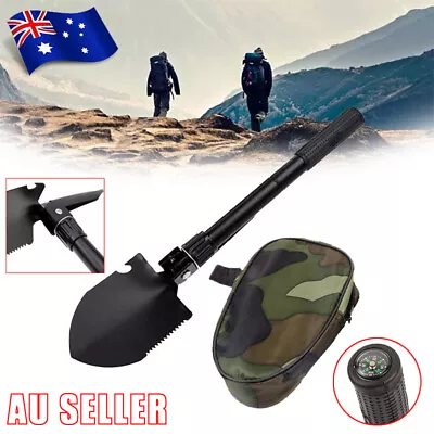 Outdoor Survival Foldable Shovel Spade Garden Camping Hiking Camp Compass AU  • $12.25