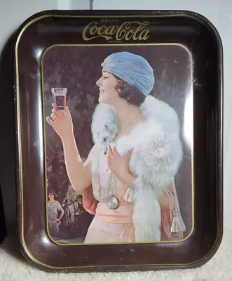 Vintage 1973 Memorabilia Serving Tray Coca Cola Theme Some Wear 13.125 X 10.625 • $14.99