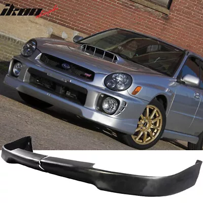 Fits 02-03 Subaru Impreza WRX Only V3 Style Front Bumper Lip Spoiler PU 2PC • $94.99