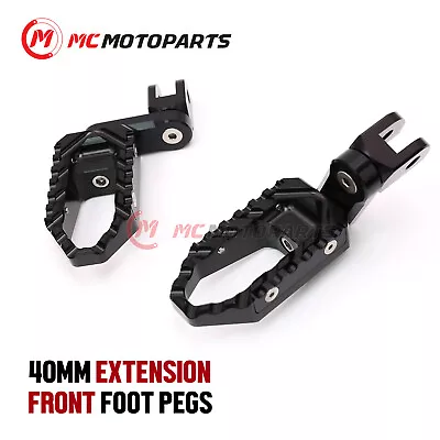 Black CNC Footpegs Front TRC 40mm Lower For MV Agusta Dragster 800 RR RC 15-19 • $101.46