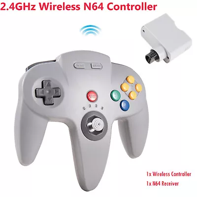 2.4G Wireless N64 Controller For Nintendo Switch PC Mac Windows/N64 W/Rumble Pak • $27.49