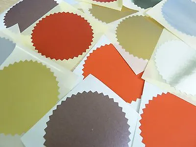 64mm Serrated Certificate Wafer Seals Labels Awards Legal Embossing Stickers • £3.10