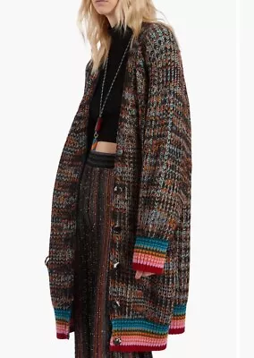 Missoni Stripe Trim Longline Woolblend Cardigan Sweater Coat Women S NWOT • $379.99