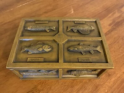 Freshwater Fish Men's Resin Woodgrain 8  Lure / Dresser / Valet Organizer Heavy • $35
