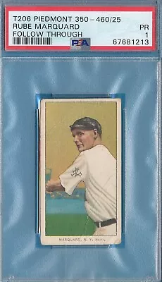 Psa 1 Poor T206 Rube Marquard Hof Follow Thru 1911 Piedmont Tobacco Graded Tphlc • $178.50