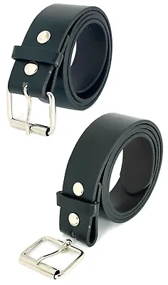 Snap On Black Leather Belt With Buckle - Size L 37 -41  • $9.99