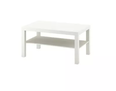 IKEA LACK White Coffee Side Table Living Room Table With Separate Shelf 90x55 Cm • £45