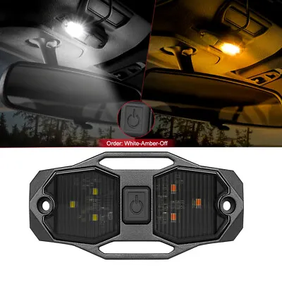 For Polaris RZR XP 1000 UTV White & Amber Roll Bar Mount LED Dome Light W/Switch • $23.74