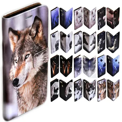 For Nokia Series - Wolf Wolves Theme Print Wallet Mobile Phone Case Cover #2 • $13.98