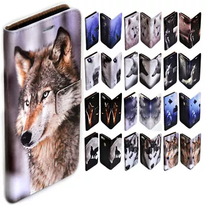 For Nokia Series - Wolf Wolves Theme Print Wallet Mobile Phone Case Cover #2 • $13.98