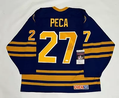 Michael Peca Signed Vintage Ccm Buffalo Sabres Jersey Licensed Jsa Coa • $349.99