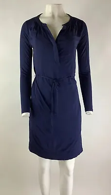 £29.94 • Buy Boden Sz 4 Audrey Jersey Shirt Dress Blue 100% Tencel Long Sleeve Pullover    AV
