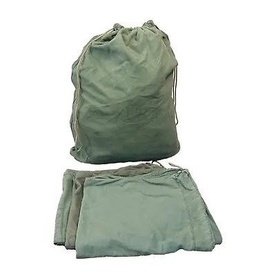 US Army BARRACKS BAG OD Green 100% Cotton Large Laundry Bag Military USGI • $10.95