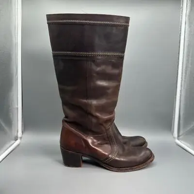 FRYE Western Cowboy Jane Boot Women's Size 10B Brown Tall Leather Boot • $89.95