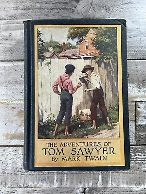 1917 Antique Mark Twain Novel  The Adventures Of Tom Sawyer  Illustrated • $35