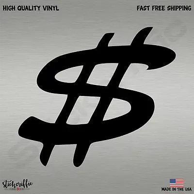 Dollar Sign Money Rich Peso Cost Die Cut Car Decal Sticker - FREE SHIPPING • $1.99