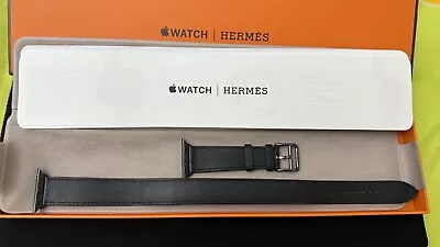 Apple Watch Hermes Band Noir Double Tour 40mm • $480