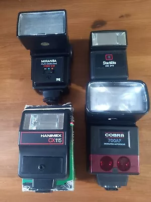 Job Lot Of Camera Flash Guns Cobra Hanimex Starblitz Miranda • £12.50