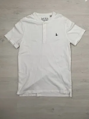 Jack Wills Embroidered Polo Shirt White Medium  • £1.20