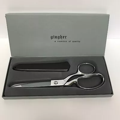 Vintage Gingher G-8 Knife Edge Chrome Dressmaker Shears Scissors Original Box • $14.99