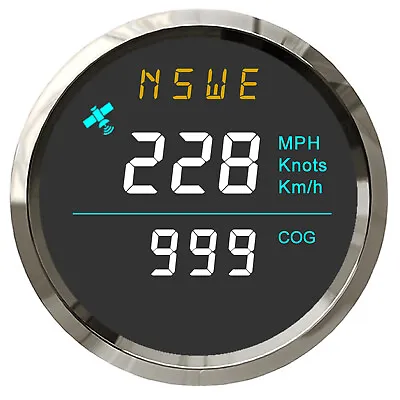 52mm Waterproof Digital LCD GPS Speedometer Odometer Gauge For Car Boat Marine • $44.49