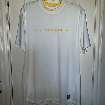 NWT Nike Men's Dri-Fit Livestrong S/S Shirt 450832 2010 Yellow Swoosh XL Shirt • $45