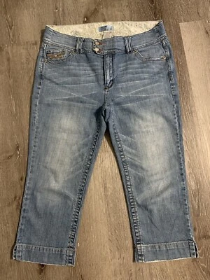$22.50 • Buy DP Department Of Peace Z Cavaricci Capri Jeans Women's Size 12 Blue Stretch
