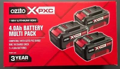 Ozito XPXC 18V 4.0Ah Battery Multi Pack PXBP-340 3 Batteries • $165