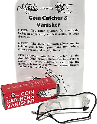ROYAL COIN CATCHER & VANISHER Vanishing Misers Dream Magic Trick Money Gimmick  • $9.39