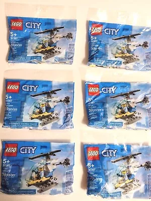 $22.50 • Buy Lego City Police Helicopter Set Minifigure Vehicle 6 Packs Birthday Party Favors