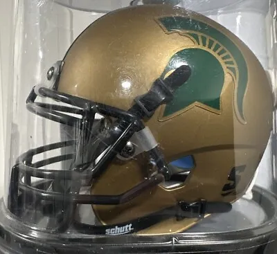 Michigan State Spartans BRONZE NCAA Football Authentic Schutt Mini Helmet • $44.95