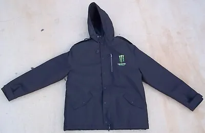 Monster Energy Official Promo Black Hooded Coat Jacket Men’s Size XX Large • $125