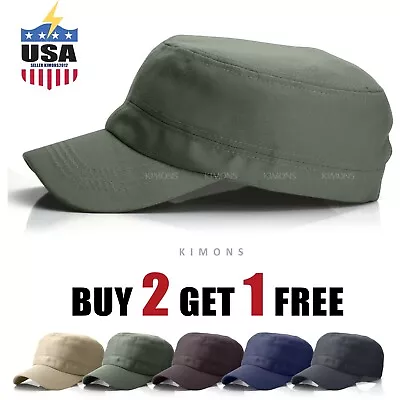 Men Cap Army Hat Cadet Castro Military Patrol Summer TruckCamouflage Baseball AC • $7.65