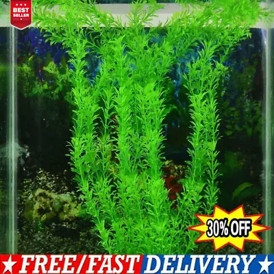 £3.04 • Buy Aquarium Fish Tank Accessories Decor Green Grass Artificial Plant Plasstic Fake