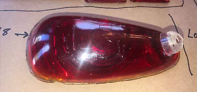 Vintage Red Glass 5” Long Domed Lens Car Truck Light: 18 Of 25 • $18.17