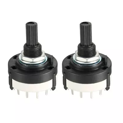 2pcs 1P12T 1 Pole 12 Throw Single Deck Band Channel Rotary Switch Selector • $14.87